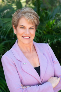 a woman in pink shirt